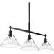 Yep Orwell Island Light Ceiling Light in Matte Black, Clear Glass