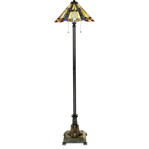 Inglenook 62 inch 75 watt Valiant Bronze Floor Lamp Portable Light, Naturals