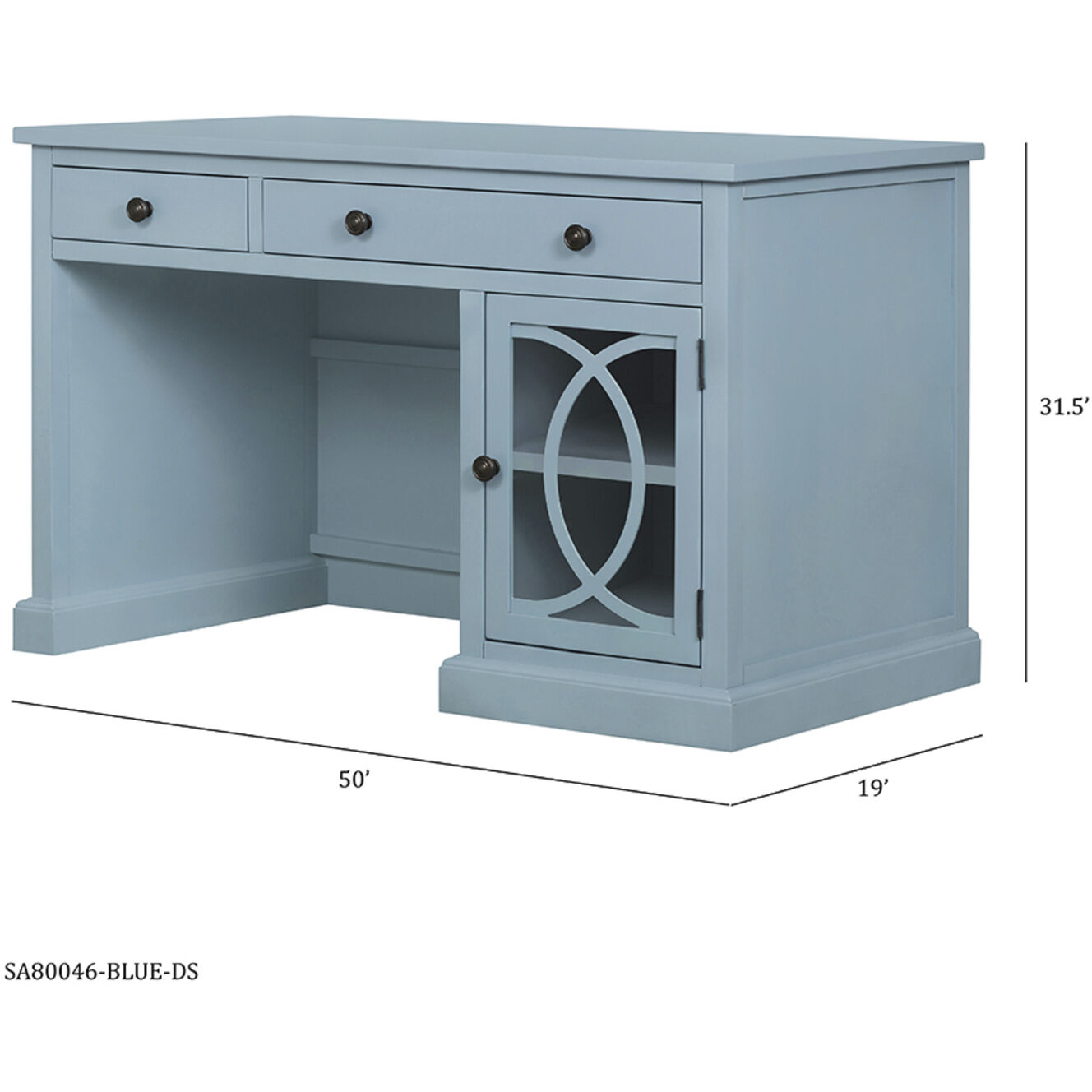 Anita 50 X 26 inch Blue Desk