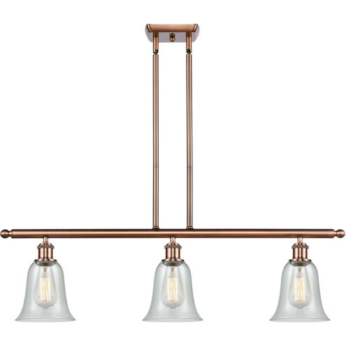 Ballston Hanover LED 36 inch Antique Copper Island Light Ceiling Light in Fishnet Glass, Ballston