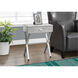 Seneca 22 X 18 inch Grey and Chrome Accent End Table or Night Stand