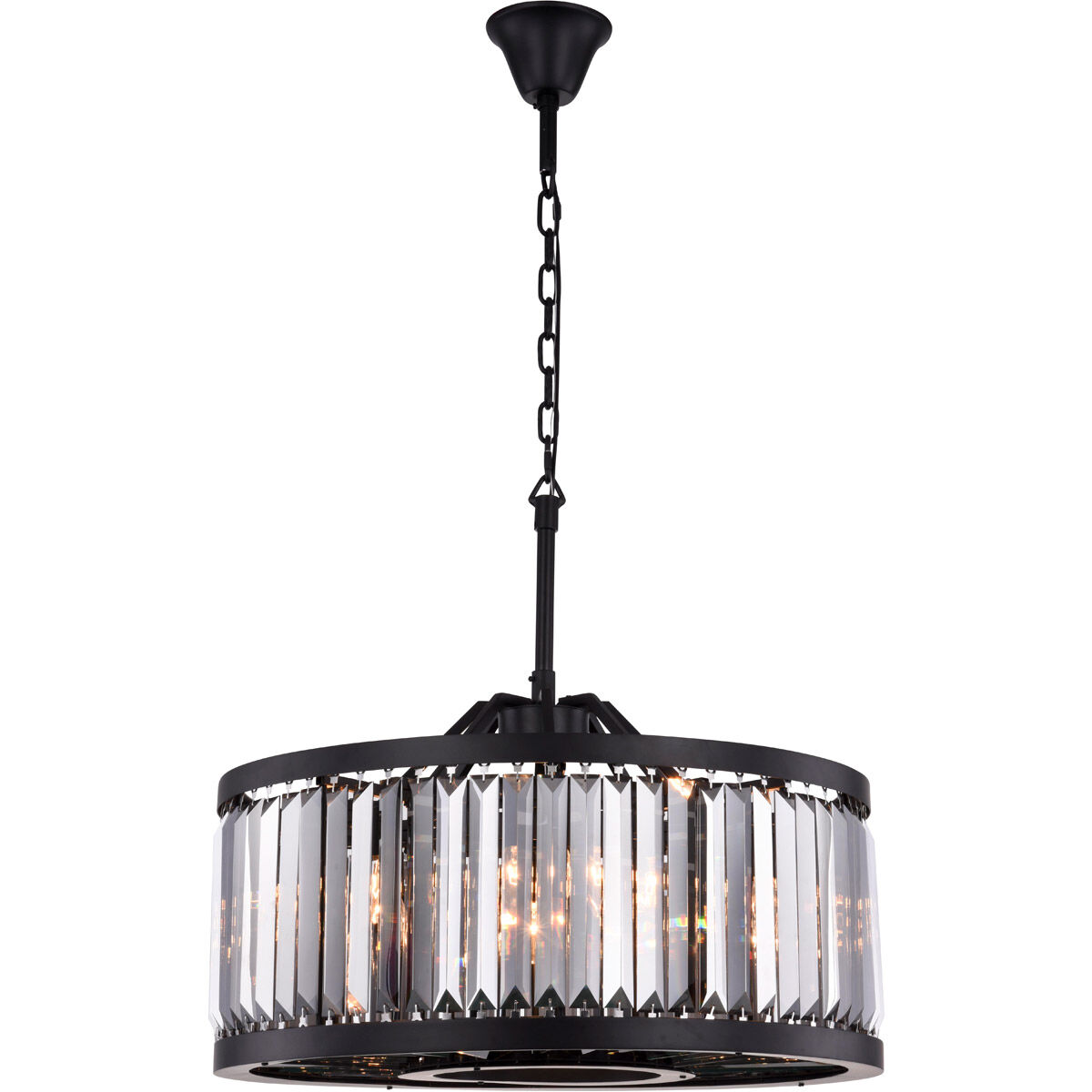 Chelsea 8 Light 28 inch Matte Black Chandelier Ceiling Light, Urban Classic