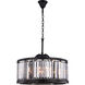 Chelsea 8 Light 28 inch Matte Black Chandelier Ceiling Light, Urban Classic