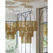 Mantra 7 Light 30 inch Gold Leaf Chandelier Ceiling Light