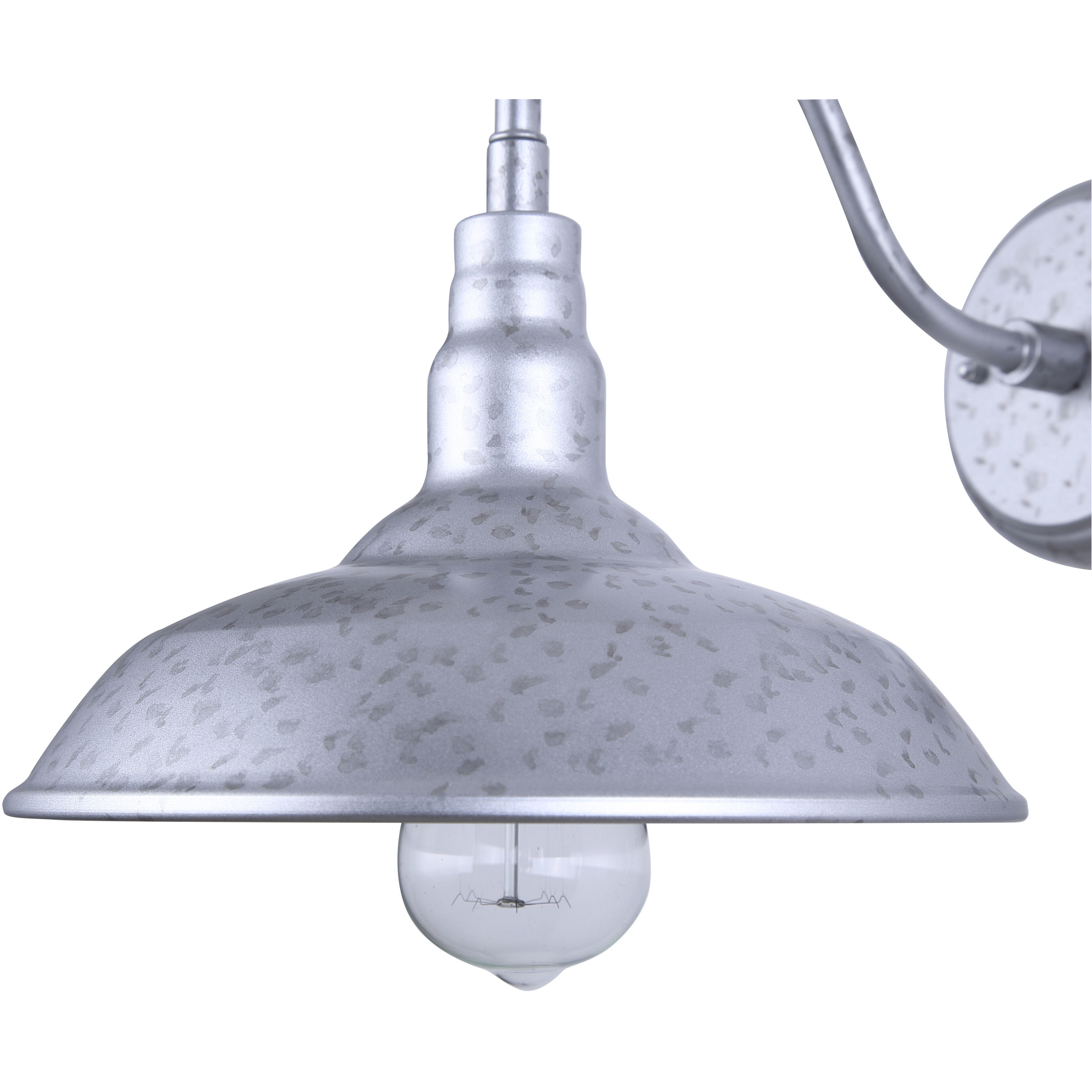 Desi 1 Light 10 inch Distressed Galvanized Outdoor Wall Lantern