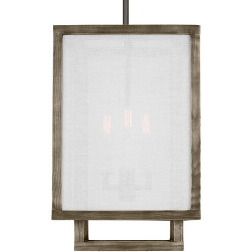 Thom Filicia Brockway 3 Light 11.38 inch Weathered Oak Wood Lantern Pendant Ceiling Light