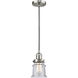 Franklin Restoration Canton 1 Light 6 inch Brushed Satin Nickel Mini Pendant Ceiling Light in Incandescent, Seedy, Franklin Restoration