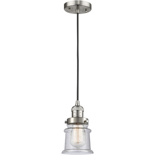 Franklin Restoration Canton 1 Light 6 inch Brushed Satin Nickel Mini Pendant Ceiling Light in Incandescent, Seedy, Franklin Restoration