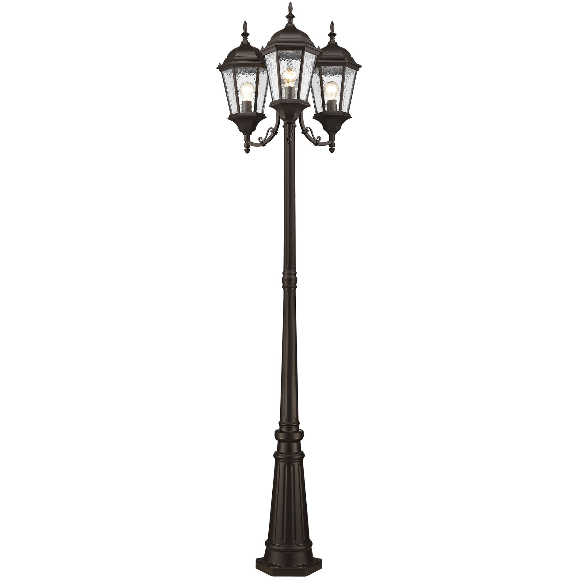 Hamilton 3 Light 86 inch Bronze Outdoor 3 Head Post