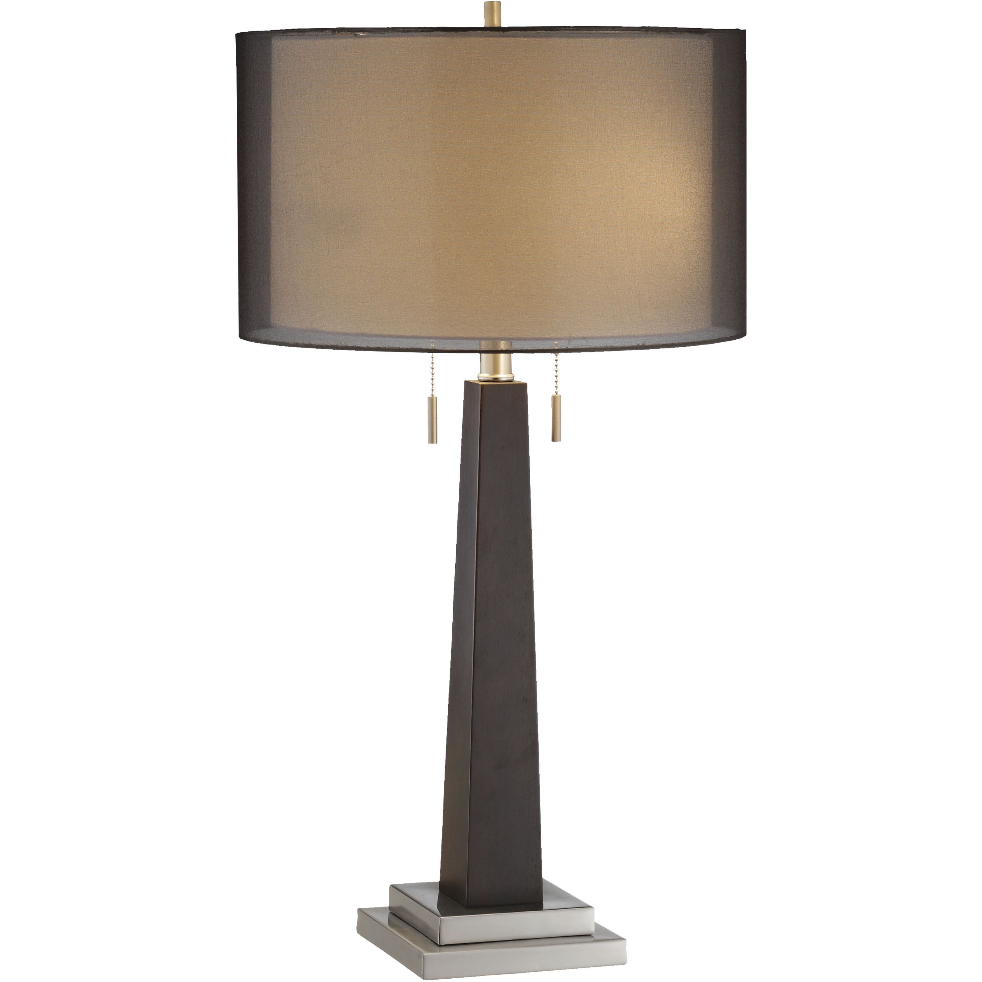 Jaycee 29 inch 60 watt Black with Nickel Table Lamp Portable Light