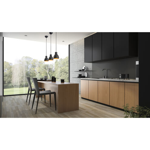 Cora 1 Light 7 inch Black/Gold Single Pendant Ceiling Light in Black and Gold