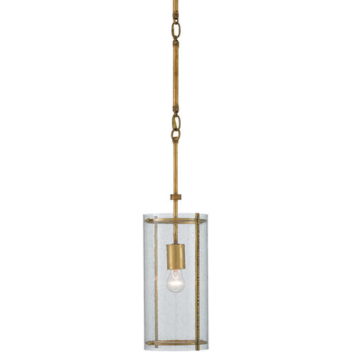 Chase 1 Light 7 inch Dark Contemporary Gold Leaf Pendant Ceiling Light