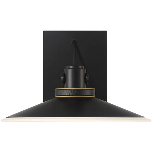 Deckard 1 Light 8 inch Gold and Black Outdoor Wall Lantern