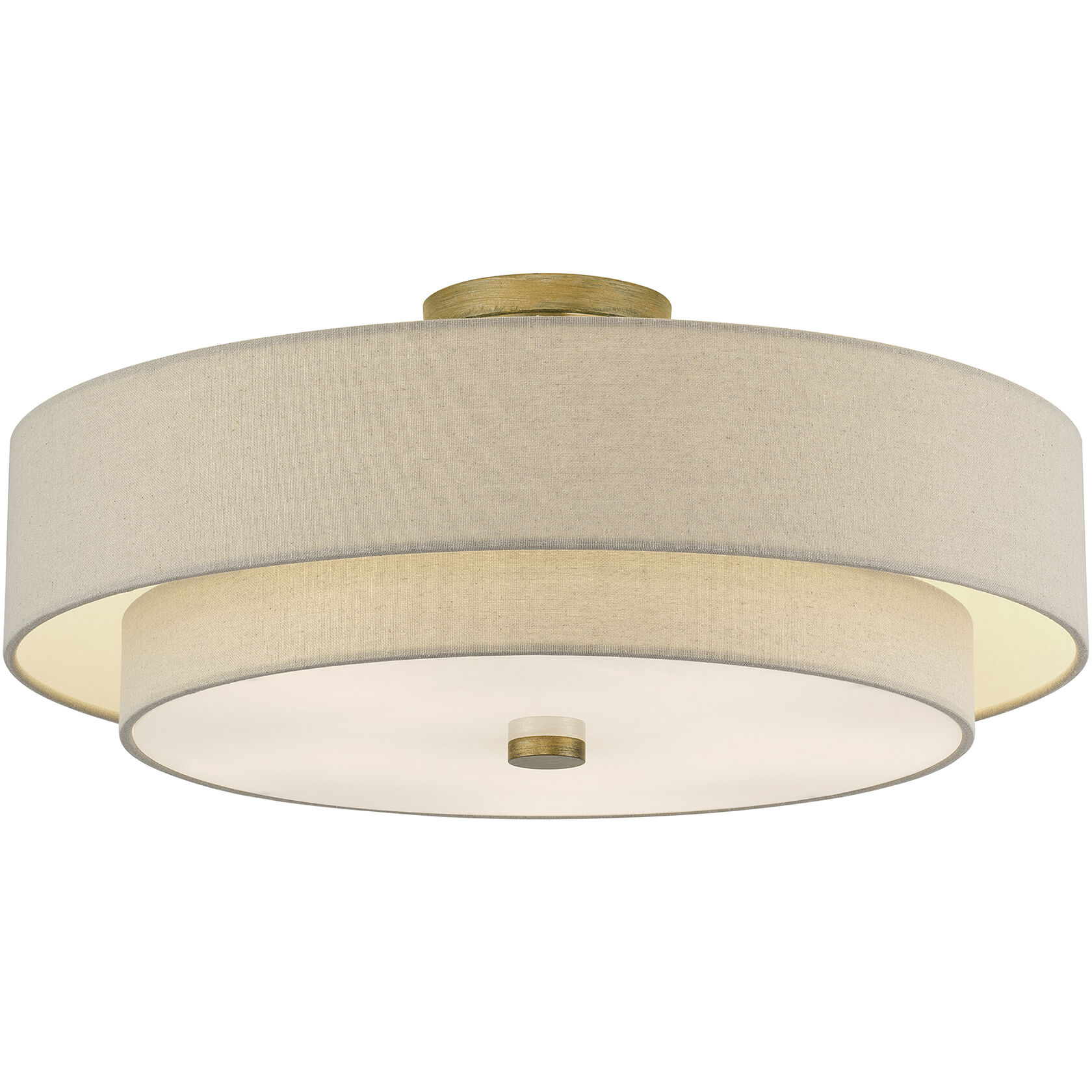 Bellingham 5 Light 22 inch Antique Gold Leaf Semi Flush Mount Ceiling Light, Extra Large