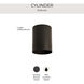 Cylinder 1 Light 5 inch Antique Bronze Outdoor Ceiling Mount Cylinder in Standard Lamping