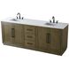 Chase 84 X 34 inch Hazel Oak Bathroom Vanity Cabinet