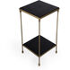 Imogen Iron and Granite Side Table in Black