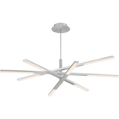 Stacked LED 48 inch Brushed Aluminum Chandelier Ceiling Light