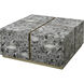 Crystalline 32.75 X 32.75 inch Gray Agate Coffee Table