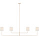 Barbara Barry Go Lightly LED 70 inch China White Linear Chandelier Ceiling Light