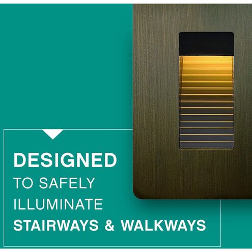 Hardy Island Luna 120v 4.00 watt Matte Bronze Landscape Step Light in 2700K, Vertical