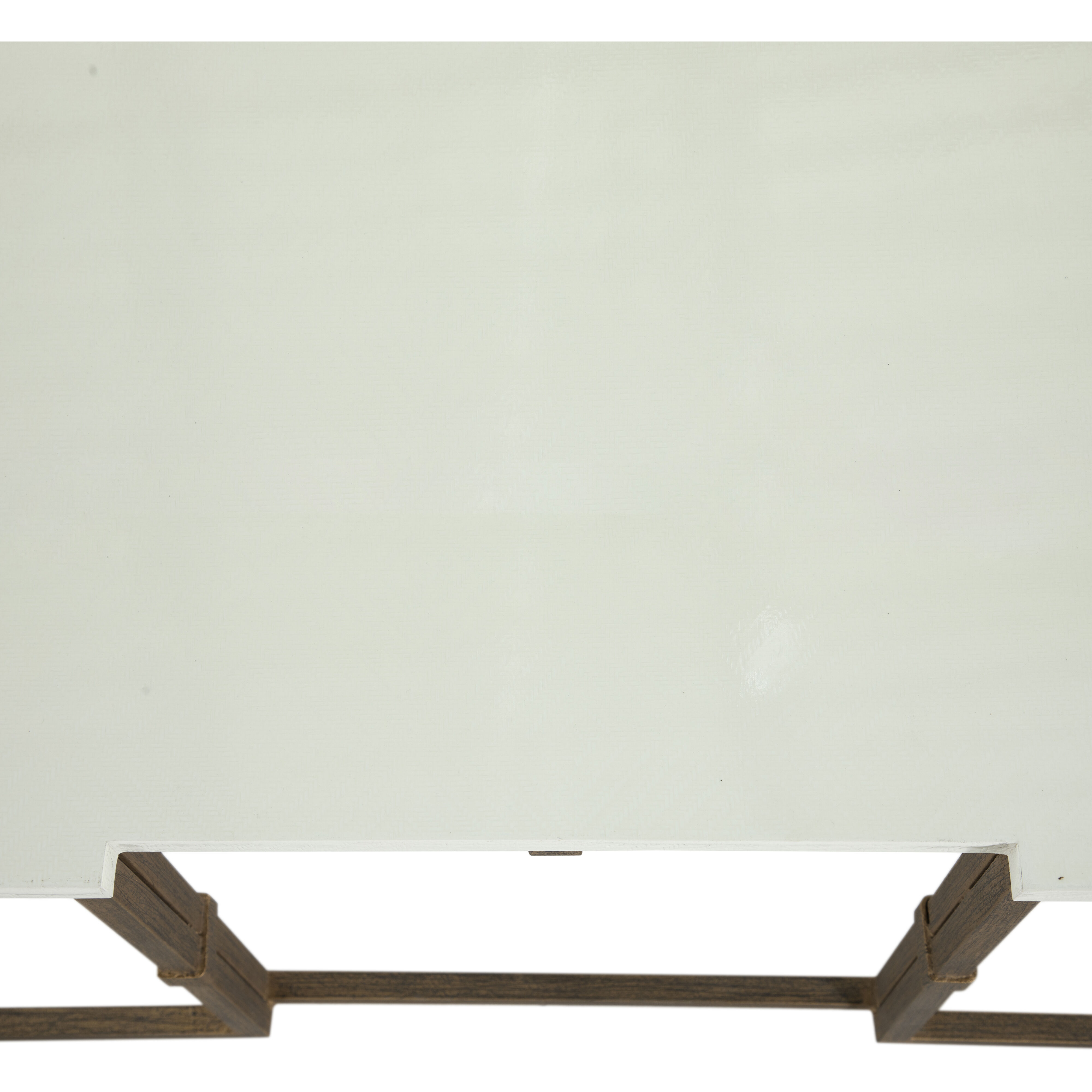 Stevens 52 X 32 inch Antique Textured Gold / White Seagrass / Clear Resin Coffee Table