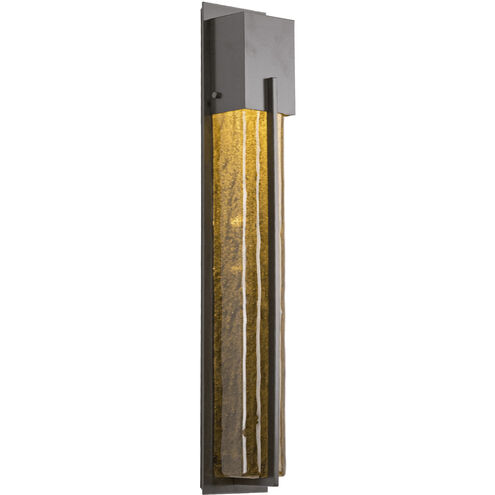 Outdoor Square Motif 1 Light 29 inch Statuary Bronze Outdoor Sconce in GU10 Halogen, Frosted Granite, XL Square