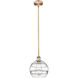 Edison Rochester 1 Light 10 inch Antique Copper Stem Hung Mini Pendant Ceiling Light