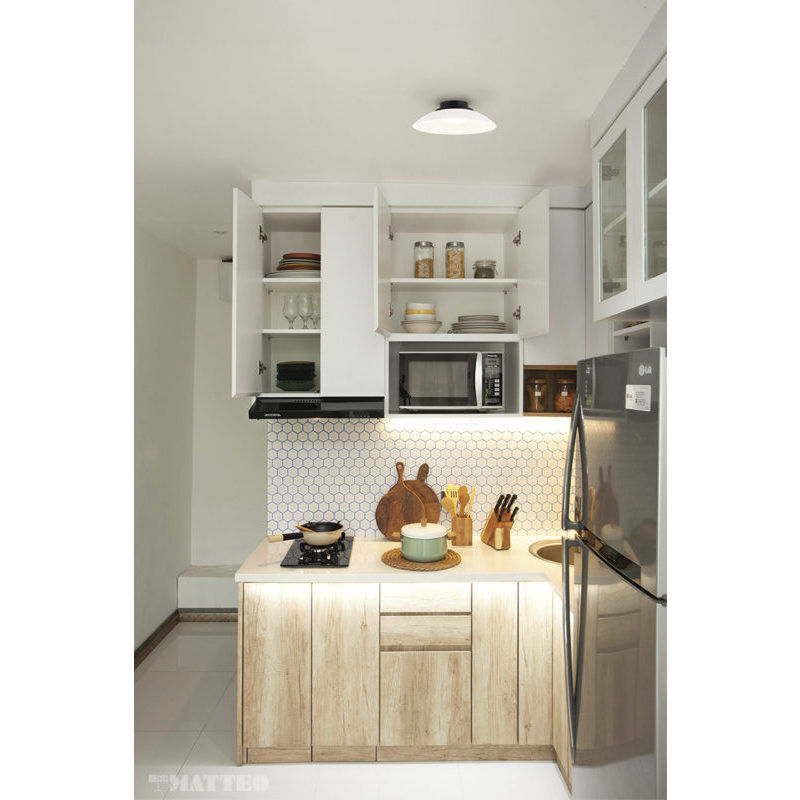 Luna LED 13.88 inch Matte Black Flush Mount Ceiling Light in Matte Black and Frosted Glass