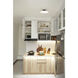 Luna LED 13.88 inch Matte Black Flush Mount Ceiling Light in Matte Black and Frosted Glass