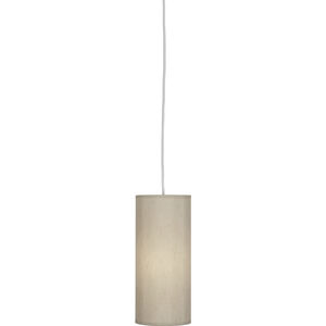 Elena 1 Light 15 inch Painted White Pendant Ceiling Light in Bone Dupioni