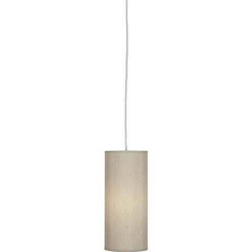 Elena 1 Light 15 inch Painted White Pendant Ceiling Light in Bone Dupioni