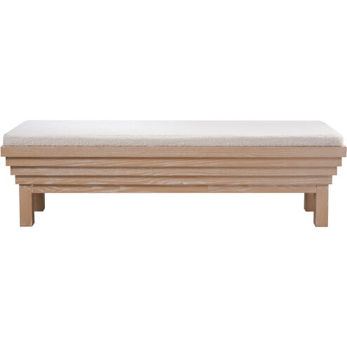 Joanne Light Oak and White Bench