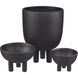 Booth 10.25 X 8 inch Vase in Black
