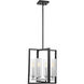 Redmond 4 Light 14 inch Matte Black/Polished Chrome Foyer Light Ceiling Light