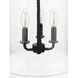 Winslett 3 Light Matte Black Pendant Ceiling Light
