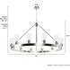 Hartland 12 Light 44 inch Brushed Nickel Chandelier Ceiling Light, Extra Large