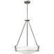 Hathaway 4 Light 20.75 inch Antique Nickel Indoor Foyer Pendant Ceiling Light in Etched White
