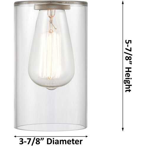 Ballston Clymer 1 Light 4 inch Polished Chrome Pendant Ceiling Light in Matte White Glass, Ballston