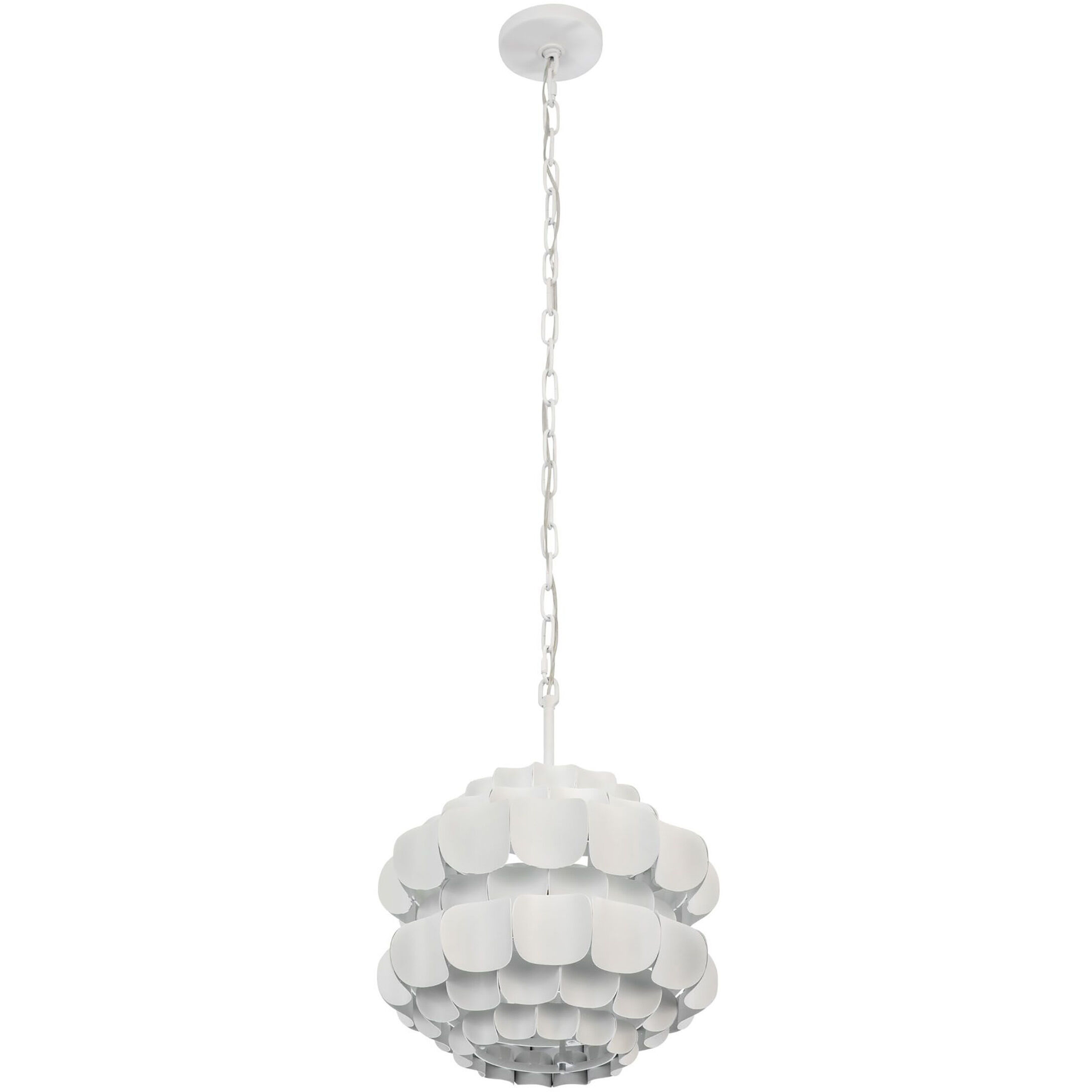 Swoon 1 Light 16 inch Matte White Pendant Ceiling Light, Smithsonian Collaboration