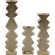 Zig Zag 12 X 2.5 inch Taper Candleholder, Set of 3