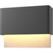 Stratum LED 7.4 inch Coastal Black and Coastal Burnished Steel Outdoor Sconce in Coastal Black/Coastal Burnished Steel