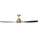 Kylpin 60 inch Brass with Matte Black Blades Indoor/Outdoor Ceiling Fan