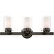 Manhattan 3 Light 22.5 inch Polished Black Chrome Vanity Sconce Wall Light