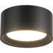 Uma 7.25 inch Black Semi-Flush Mount Ceiling Light