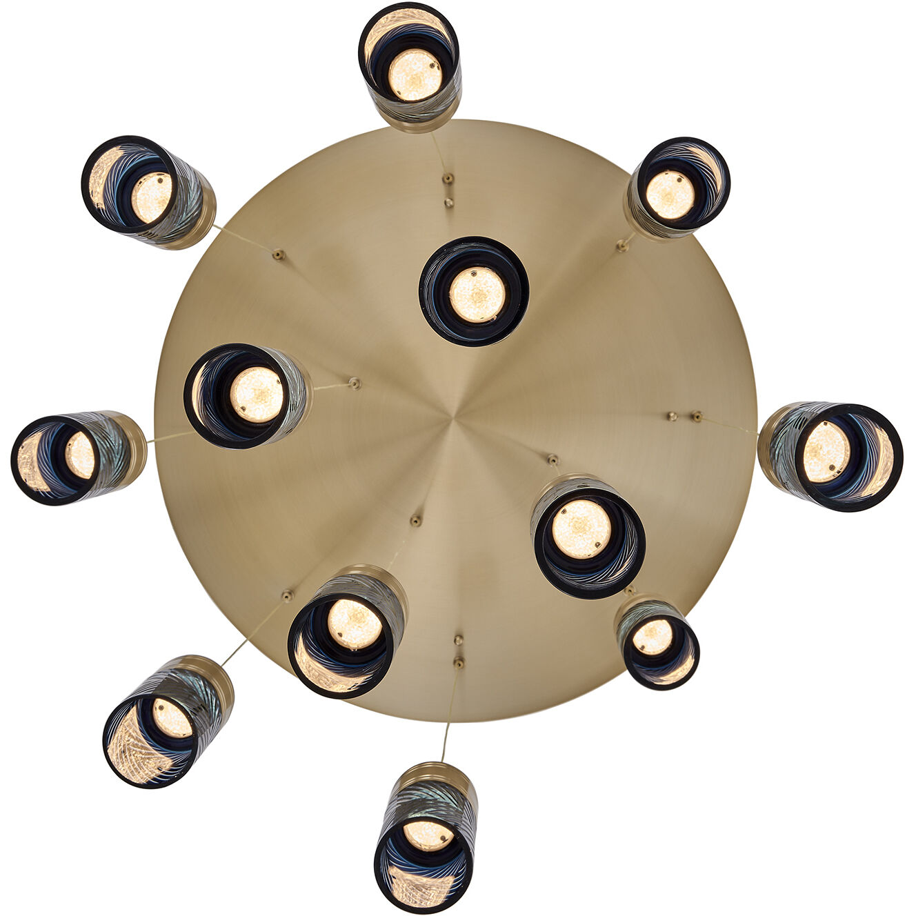 Kiriko LED 30 inch Winter Brass Chandelier Ceiling Light