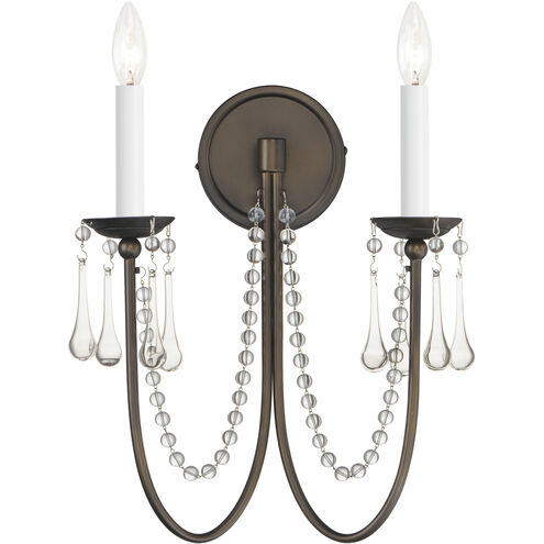 Plumette 2 Light 14 inch Chestnut Bronze Wall Sconce Wall Light