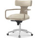 Repose Grey Oak Study Chair, Wooden, Upholstered