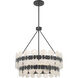 Bancroft 5 Light 24 inch Matte Black Chandelier Ceiling Light