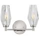 Ana 2 Light 13.75 inch Polished Nickel Bath Light Wall Light